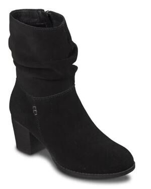 Skechers Womens Taxi Compelling Flirt Boot US 7 Black Suede Water Resistant NIB